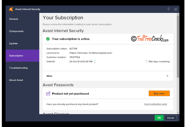 serial avast security pro for mac
